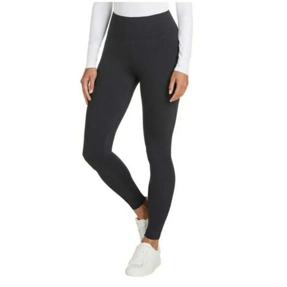 Matty M Women Active Soft Wide Band Live-in Legging Dark Charcoal Gray, Size L - Picture 1 of 6